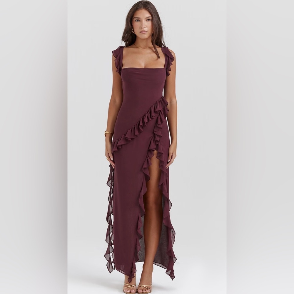 Meshki purple ruffle dress